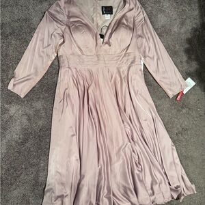 Mac Duggal Blush Long Sleeve Dress